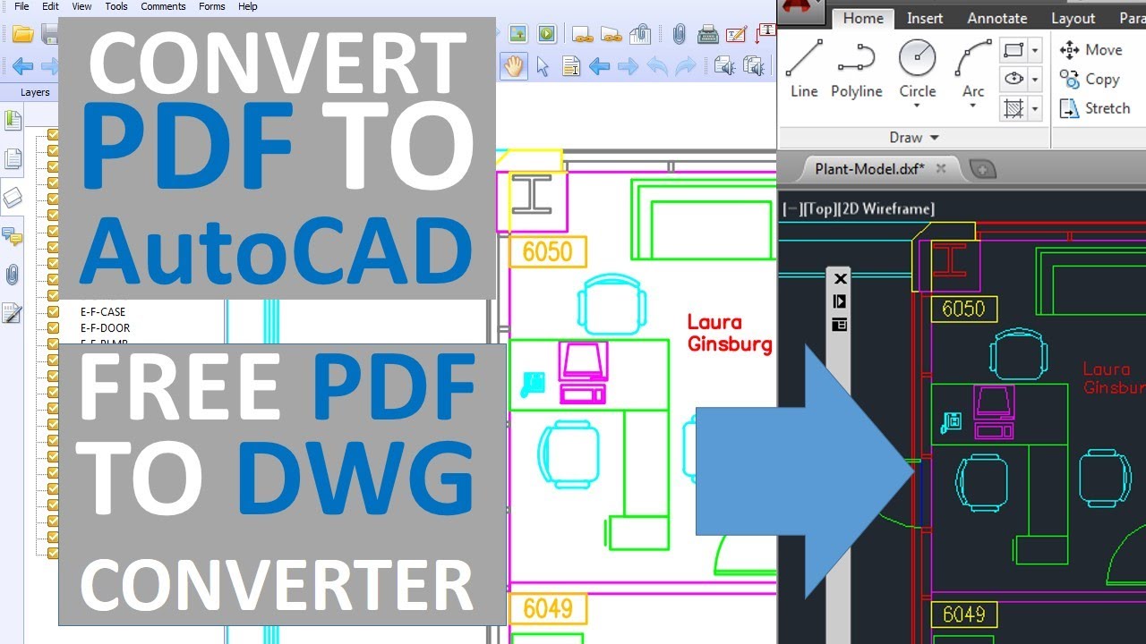 convert pdf to autocad drawing